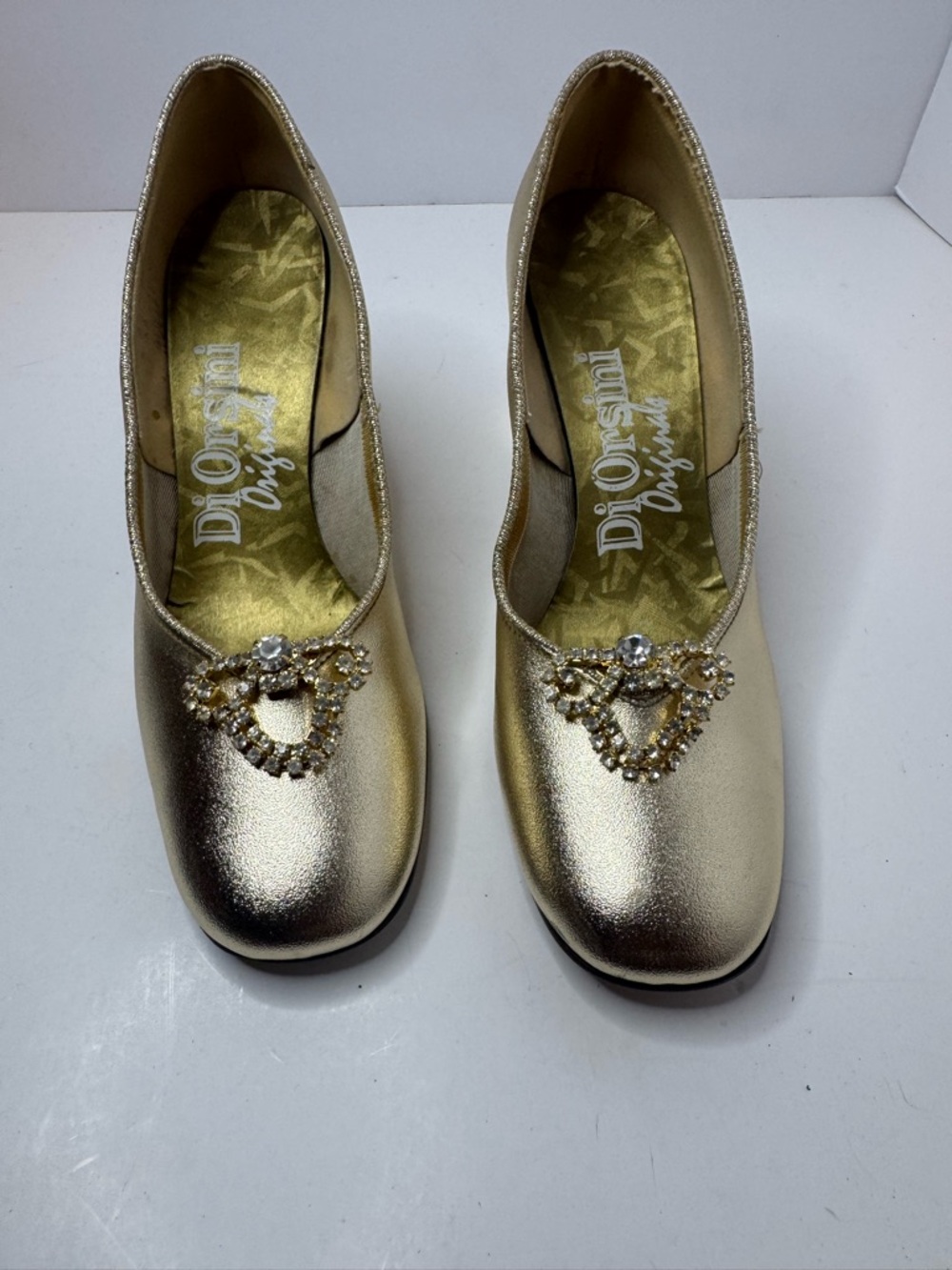 Vintage DiOrsini Originals Gold Metallic Heels Women's Size 5B